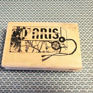 VTG Paris Rubber Stamp Travel